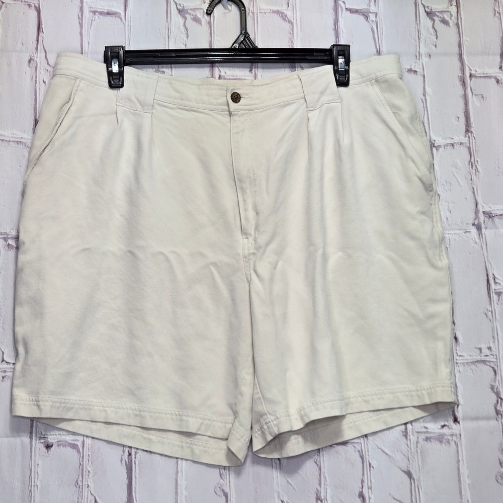 Tommy Bahama Relax Shorts Cream 100% Silk Pleated Vacation Beach Mens 42